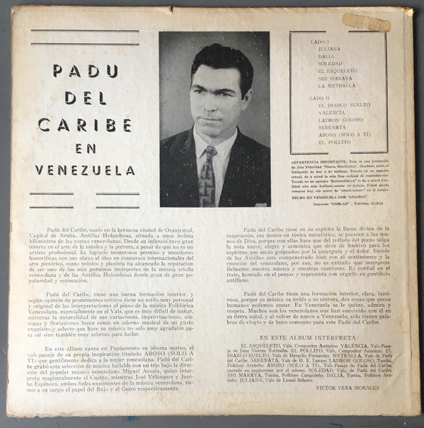 Padu Del Caribe : En Venezuela (LP)