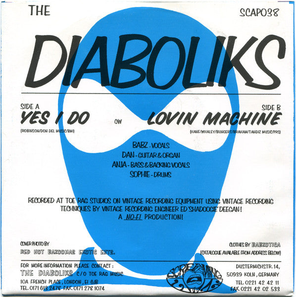 The Diaboliks : Yes I Do (7", Single)