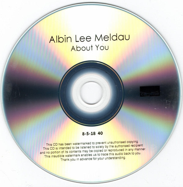 Albin Lee Meldau : About You (CDr, Album, Num, Promo)