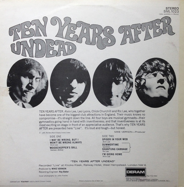 Ten Years After : Ten Years After Undead (LP, Album)