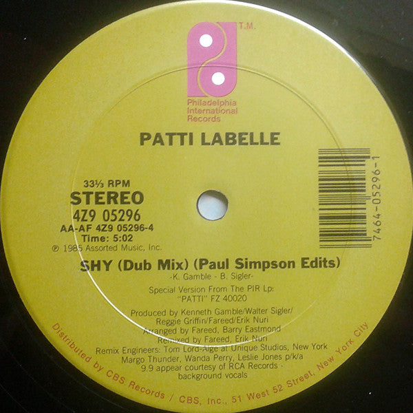 Patti LaBelle : Shy (12")