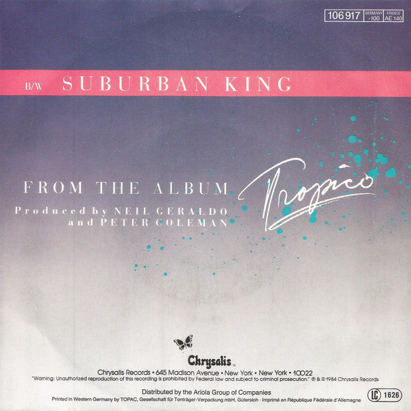 Pat Benatar : We Belong (7", Single)