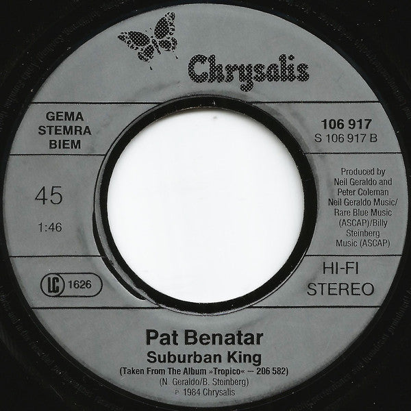 Pat Benatar : We Belong (7", Single)