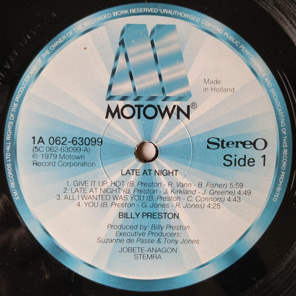 Billy Preston : Late At Night (LP, Album)