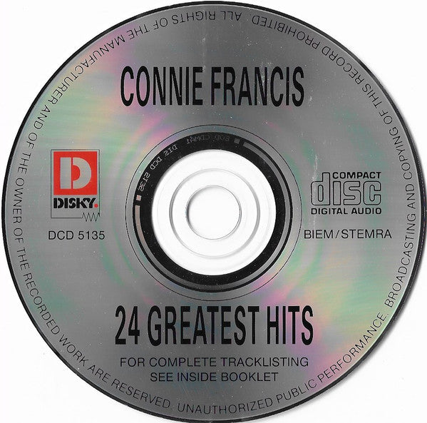 Connie Francis : 24 Greatest Hits (CD, Comp)