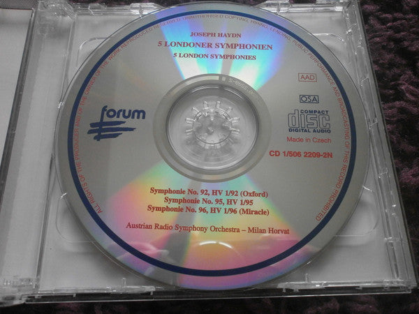 Joseph Haydn - Philharmonia Slavonica, Süddeutsche Philharmonie, Alfred Scholz : 5 Londoner Symphonien = 5 London Symphonies (2xCD, Comp)