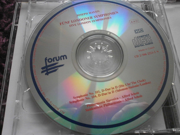 Joseph Haydn - Philharmonia Slavonica, Süddeutsche Philharmonie, Alfred Scholz : 5 Londoner Symphonien = 5 London Symphonies (2xCD, Comp)
