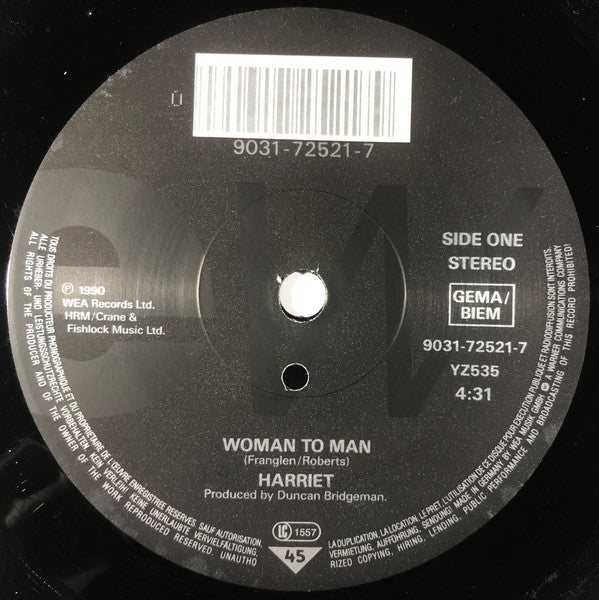 Harriet Roberts : Woman To Man (7", Single)