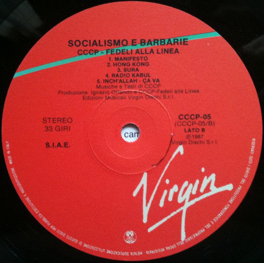 CCCP - Fedeli Alla Linea : Socialismo E Barbarie (LP, Album, Gat)