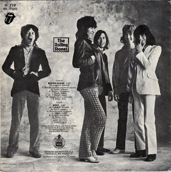 The Rolling Stones : Brown Sugar / Bitch (7", Single)