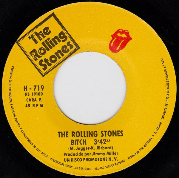 The Rolling Stones : Brown Sugar / Bitch (7", Single)