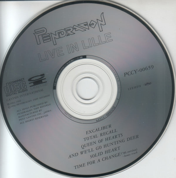 Pendragon (3) : The Very Very Bootleg Live In Lille France 1992 (CD, Album)