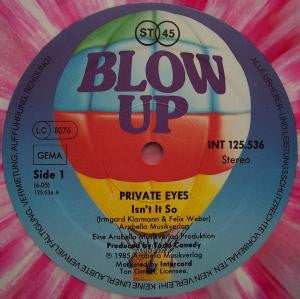 Private Eyes (3) : Isn't It So (12", Maxi, Pin)