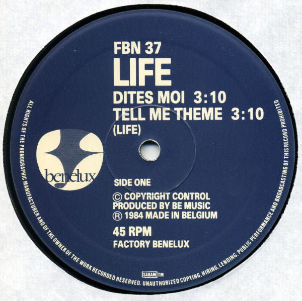 Life (3) : Dites Moi (12")