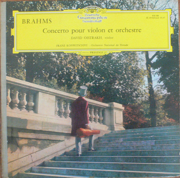 Johannes Brahms - David Oistrach, Franz Konwitschny, Staatskapelle Dresden : Concerto Pour Violon Et Orchestre (LP, Mono, RE, Gat)