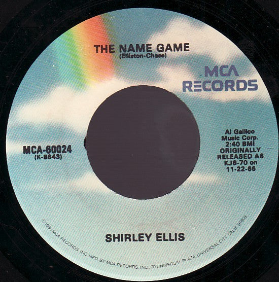 Shirley Ellis : The Nitty Gritty / The Name Game (7", RE)