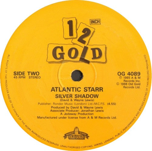 Atlantic Starr : Secret Lovers / Silver Shadow (12")