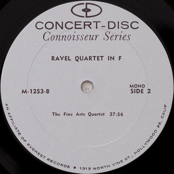 Claude Debussy / Maurice Ravel, The Fine Arts Quartet : Quartet In G, Opus 10 / Quartet In F (LP, Album, Mono)