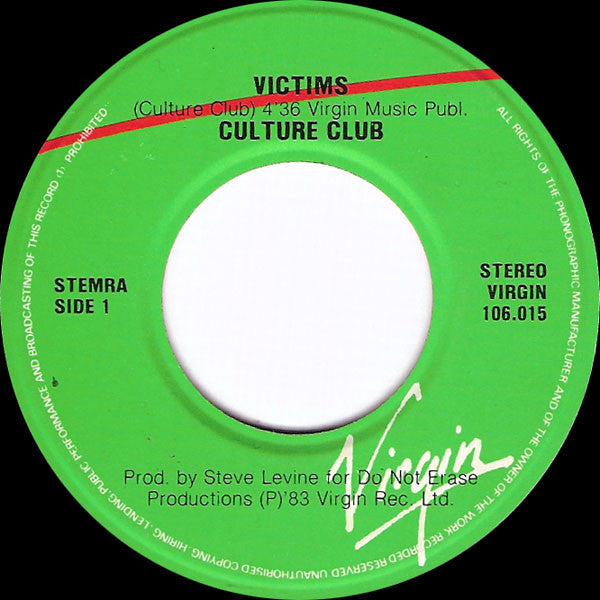Culture Club : Victims (7", Single)