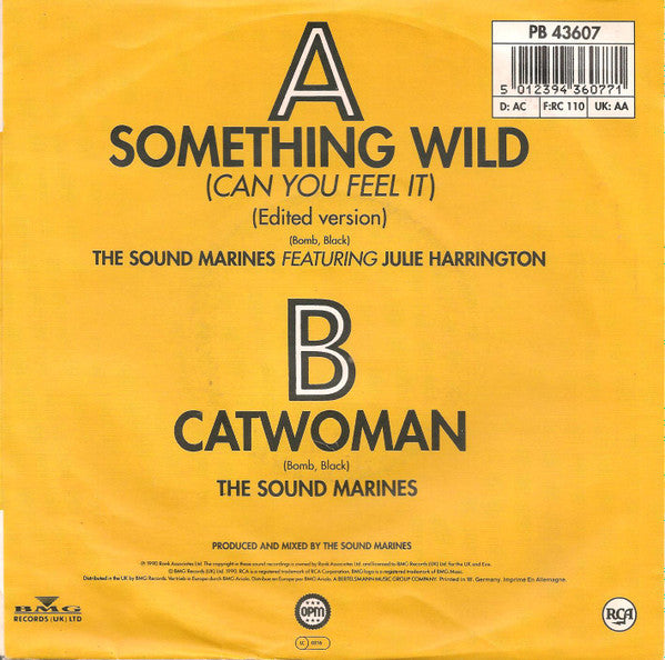 The Sound Marines Featuring Julie Harrington : Something Wild (Can You Feel It?) (7", Single)