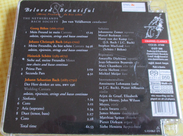 De Nederlandse Bachvereniging, Jos Van Veldhoven : Beloved & Beautiful - Meine Freundin, Du Bist Schön (SACD, Hybrid, Multichannel, Album)