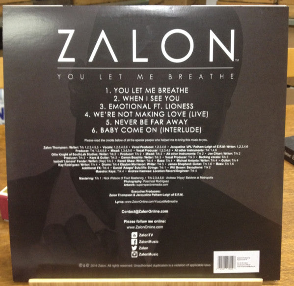 Zalon Thompson : You Let Me Breathe (12", MiniAlbum)