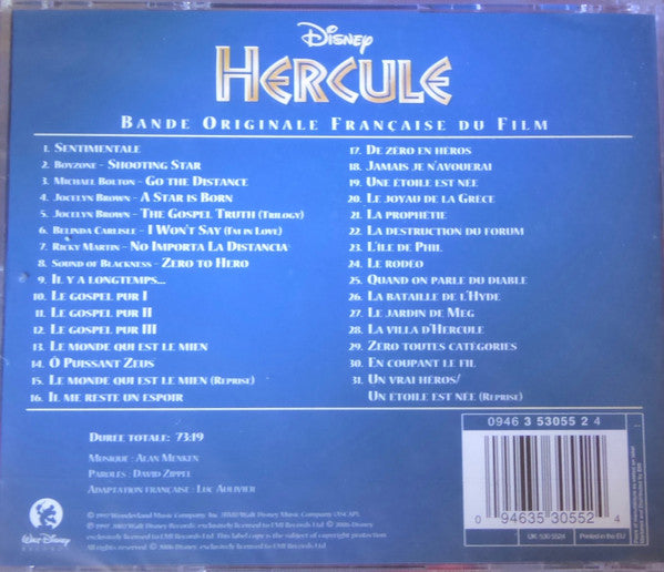 Alan Menken, David Zippel : Disney Hercule (Bande Originale Française Du Film) (CD, Album)
