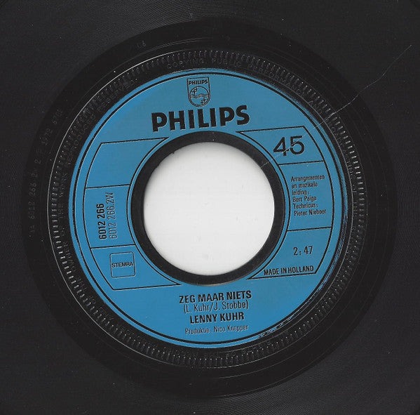 Lenny Kuhr : Overal Waar Je Gaat (7", Single)