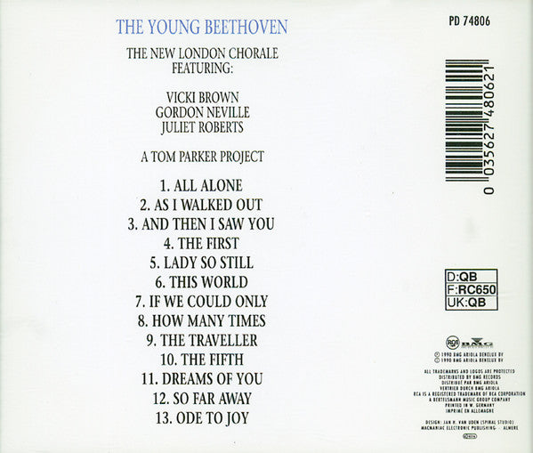 New London Chorale Featuring Vicki Brown, Gordon Neville, Juliet Roberts : The Young Beethoven (A Tom Parker Project) (CD, Album, RE)