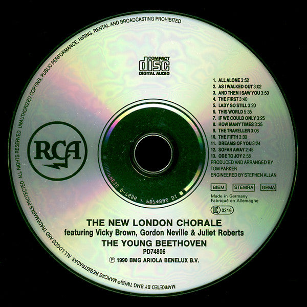 New London Chorale Featuring Vicki Brown, Gordon Neville, Juliet Roberts : The Young Beethoven (A Tom Parker Project) (CD, Album, RE)