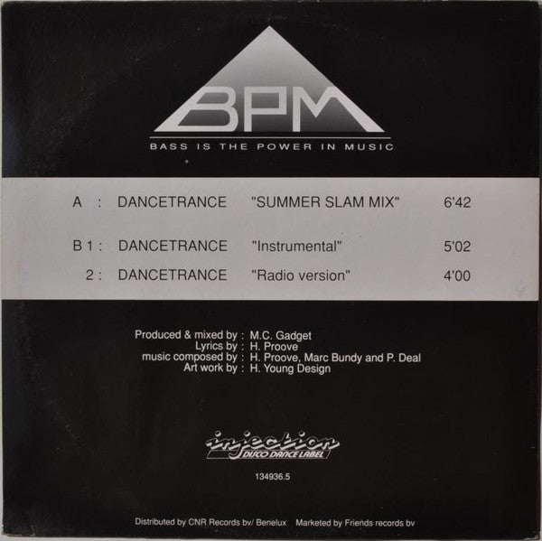 BPM : Dance Trance (12")
