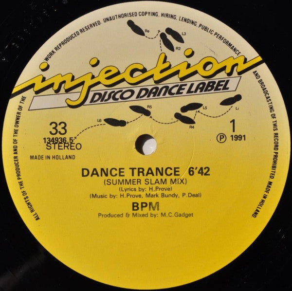 BPM : Dance Trance (12")