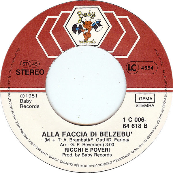 Ricchi & Poveri* : M 'Innamoro Di Te (7", Single)