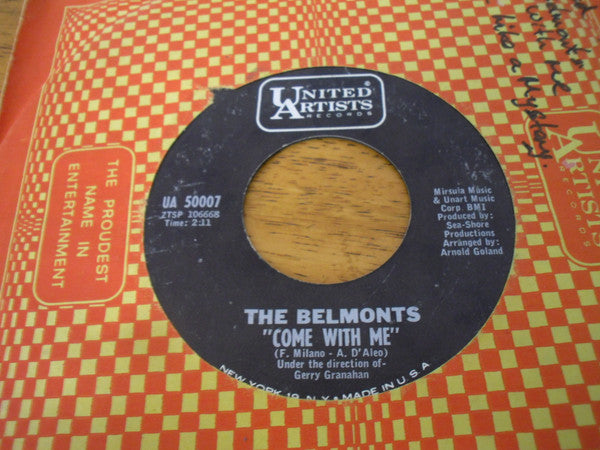 The Belmonts : You're Like A Mystery (7", Single)