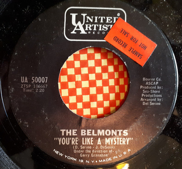 The Belmonts : You're Like A Mystery (7", Single)