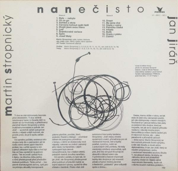Martin Stropnický / Jan Jiráň : Nanečisto (LP, Album)