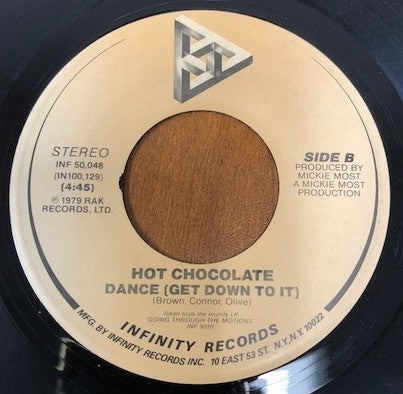 Hot Chocolate : Mindless Boogie / Dance (Get Down To It) (7", Single, Pap)