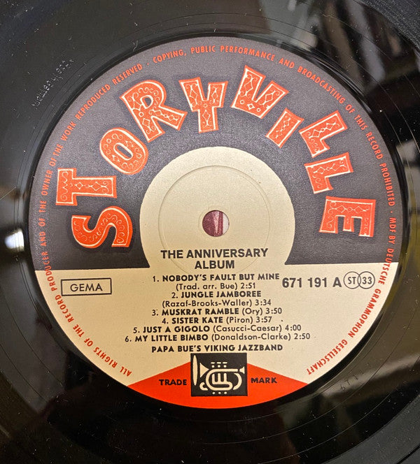 Papa Bue's Viking Jazz Band : The Anniversary Album 1956 - 1966 (LP, Album)