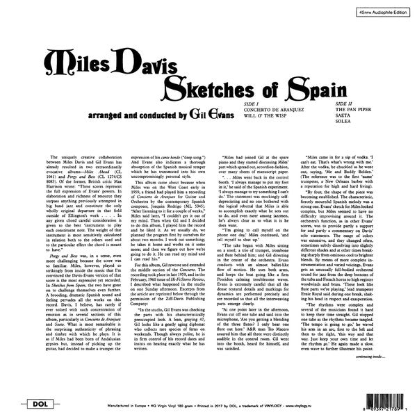Miles Davis : Sketches Of Spain (LP, Album, Ltd, Num, RE, 180)