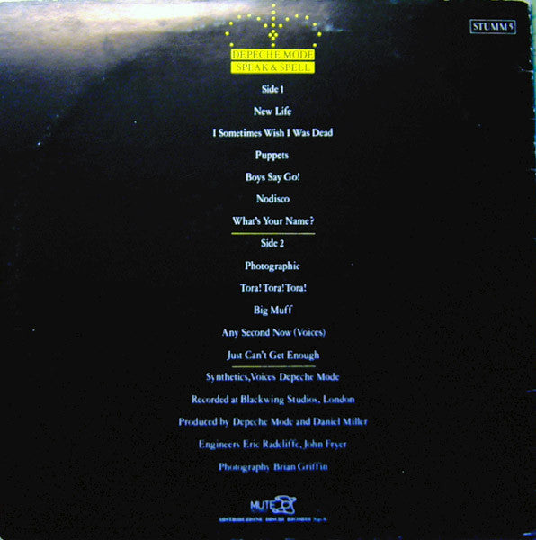 Depeche Mode : Speak & Spell (LP, Album)