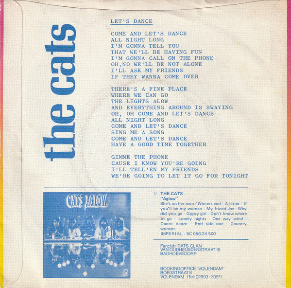The Cats : Let's Dance / I've Been In Love Before (7", Single, 4-P)