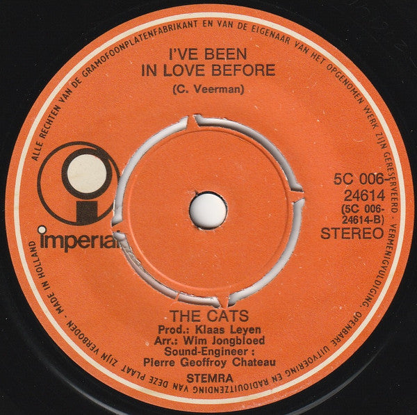 The Cats : Let's Dance / I've Been In Love Before (7", Single, 4-P)