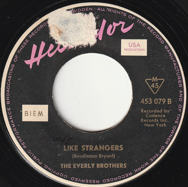 The Everly Brothers* : When Will I Be Loved (7", Single, Mono)