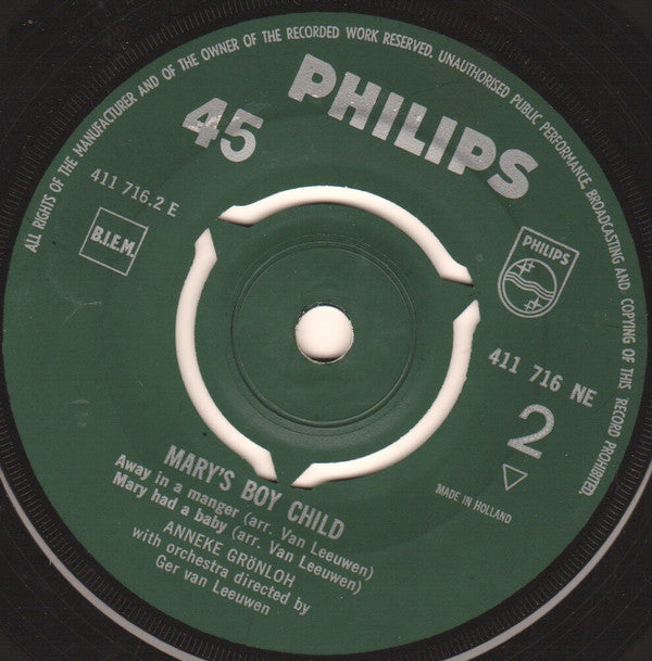 Anneke Grönloh : Mary's Boy Child (7", EP, Mono)