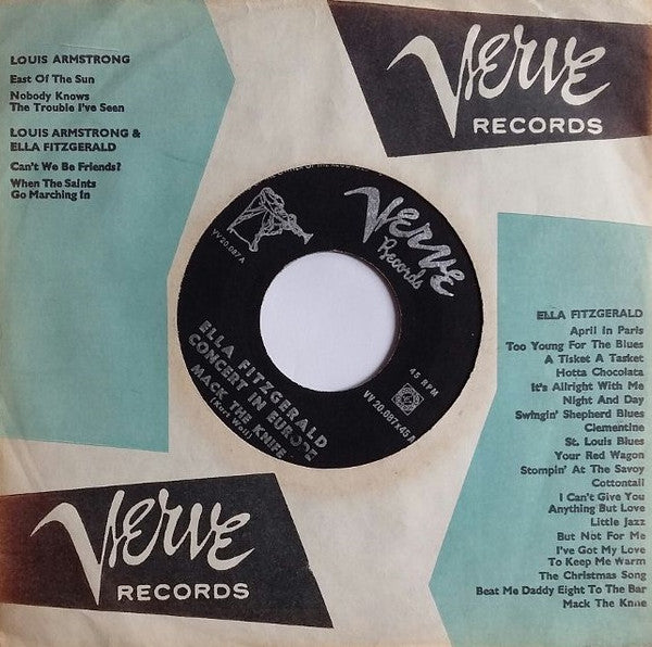 Ella Fitzgerald : Concert In Europe (7", Single)