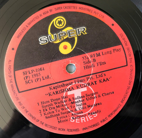 Anjaan, Indivar, Kalyanji-Anandji : Karishma Kudrat Kaa (LP)