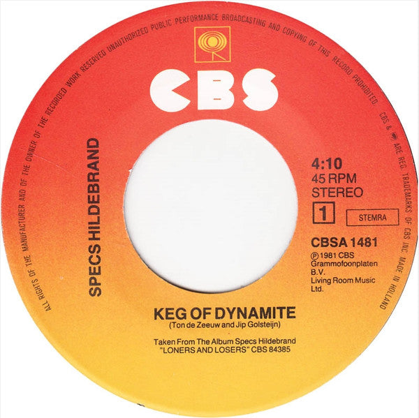 Specs Hildebrand : Keg Of Dynamite (7", Single)