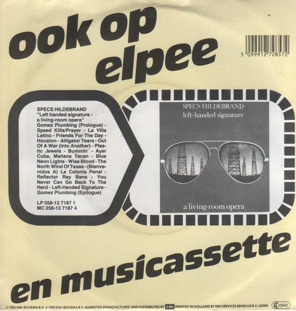 Specs Hildebrand : Alligator Tears (New Mix) (7", Single)