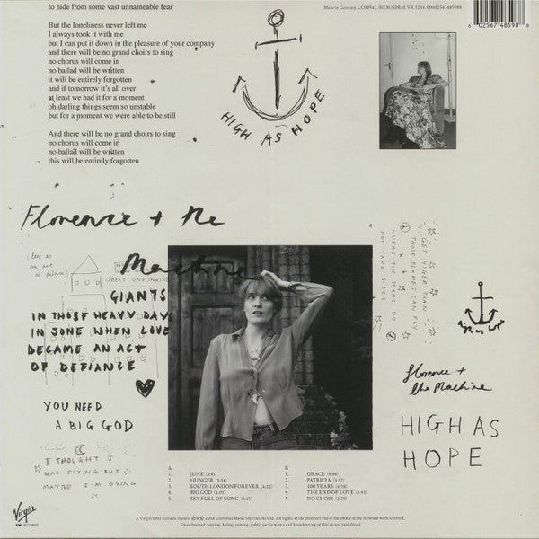 Florence And The Machine : High As Hope (LP, Album, Ltd, Yel)