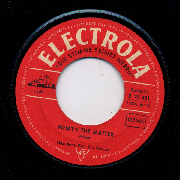 Mike Berry With The Outlaws (3) : Tribute To Buddy Holly (7", Single)